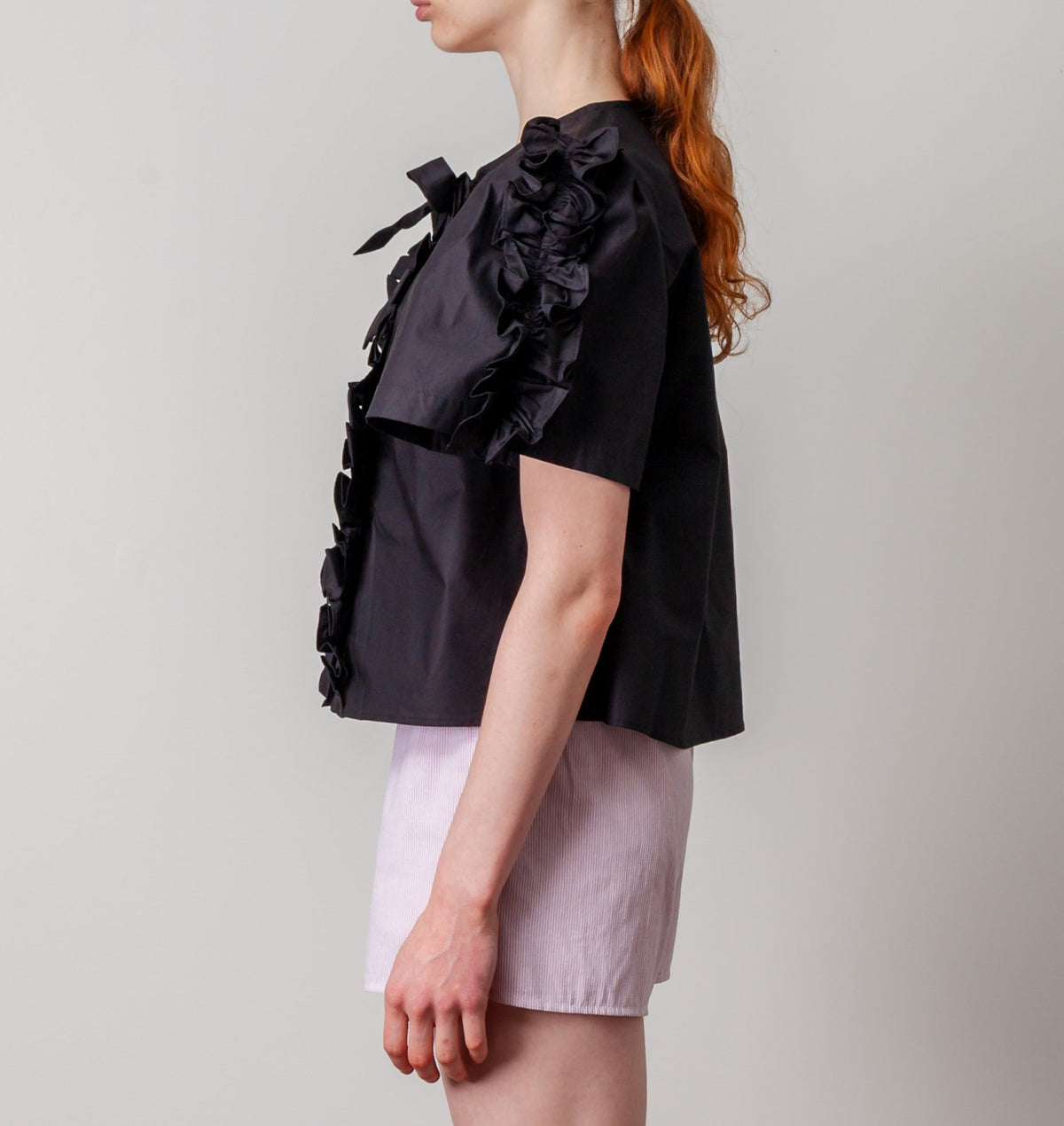 Asta Top in Black Poplin