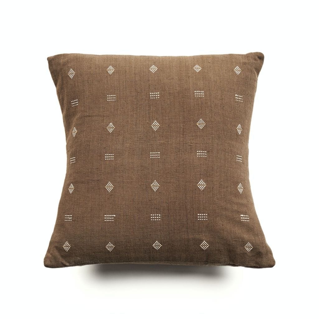 Nira White Hand Spun Organic Cotton Handloom  Pillow