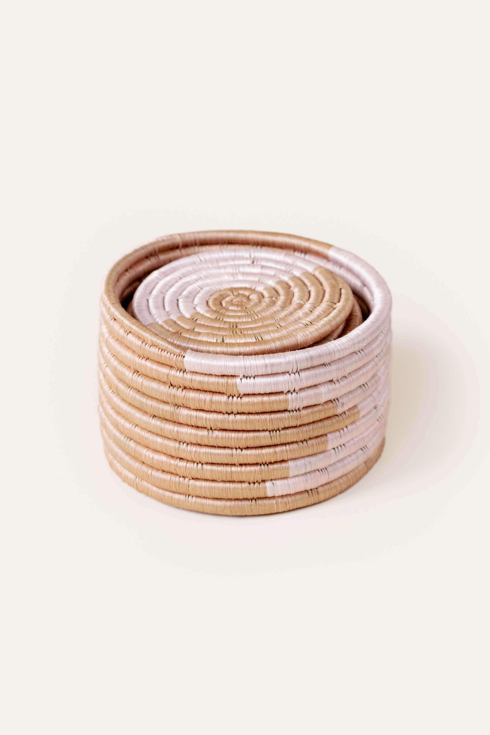 Akeza Mini Basket Set of 8 Coasters
