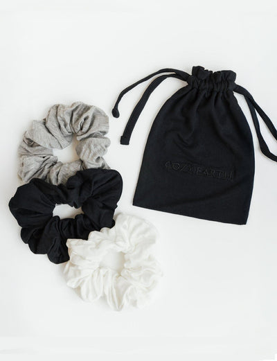 Bamboo Stretch-Knit Scrunchies