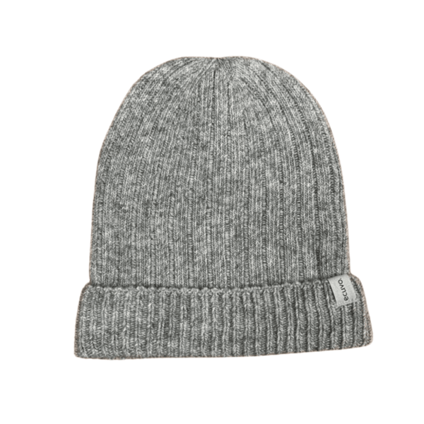 Recycled Wool-Blend Japanese Knit Beanie in Light Gray