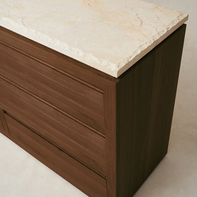 Sofita Marble Dresser - Mocha