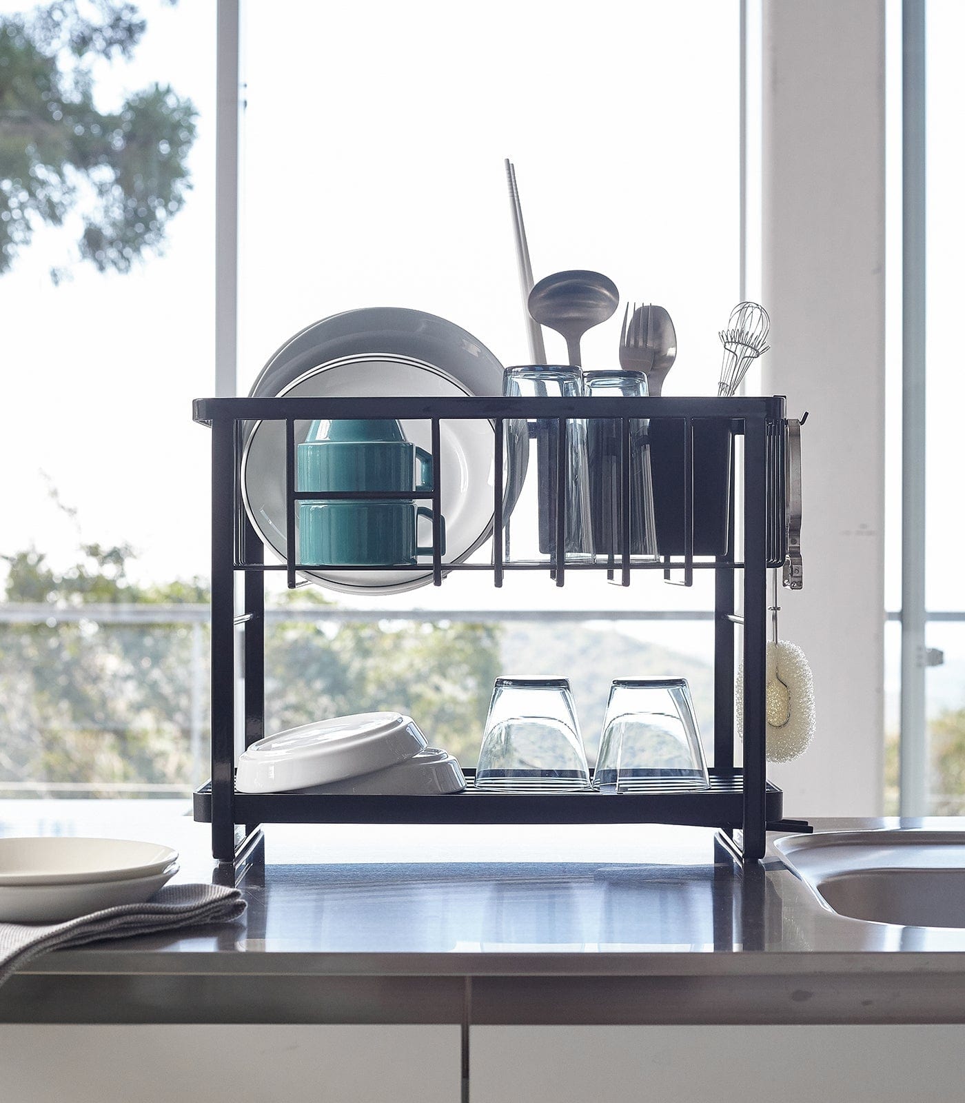 Two-Tier Wire Dish Rack - Thumbnail 3