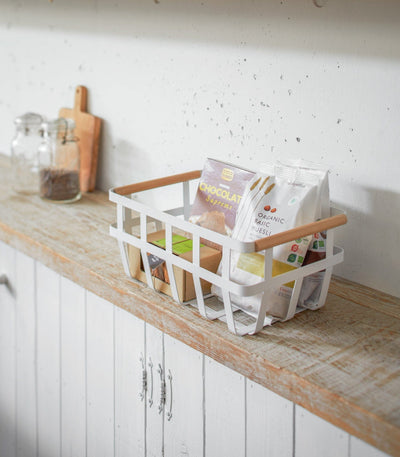 Storage Basket - Steel + Wood