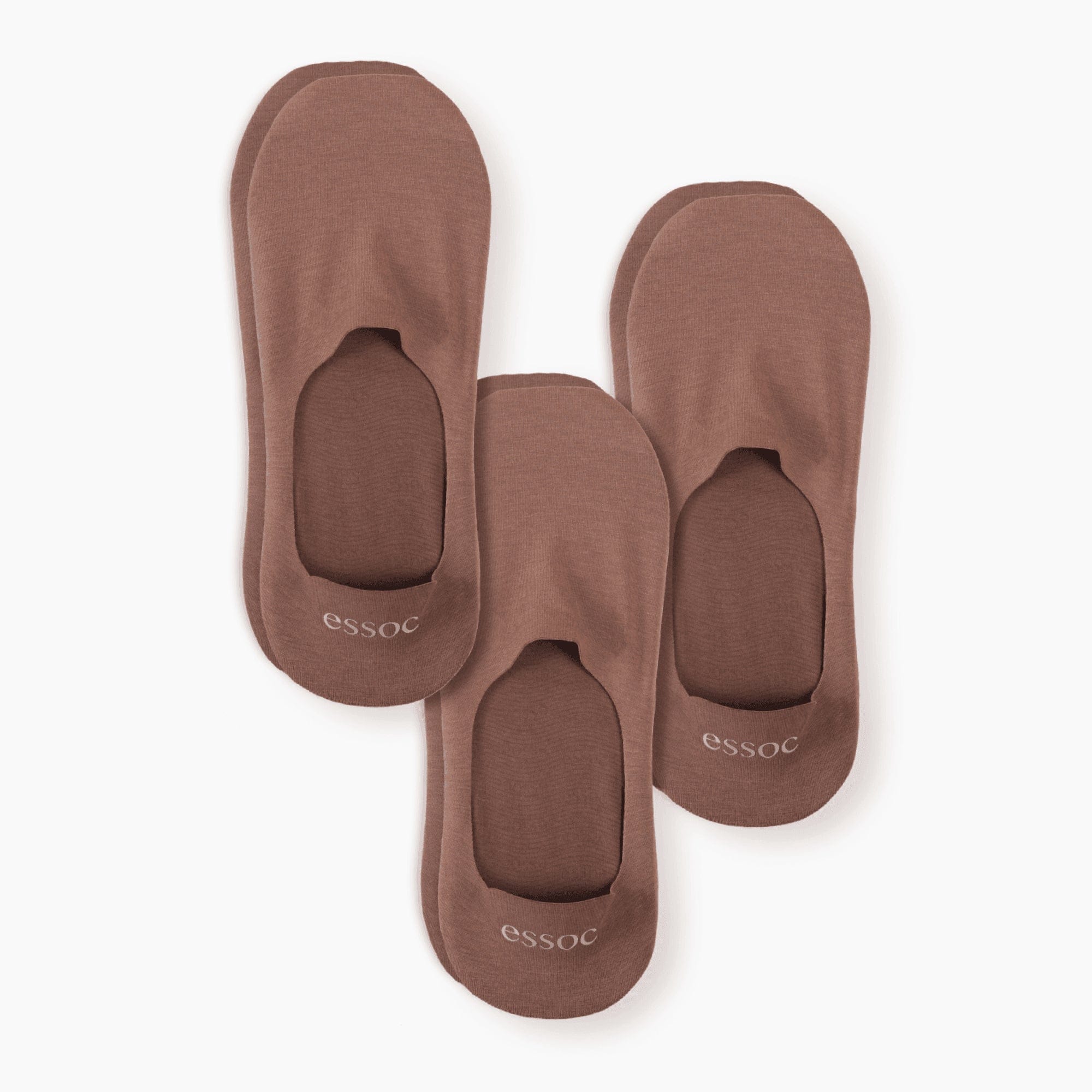 Unisex Cotton No Show Socks 3-Pack | Toffee Tan