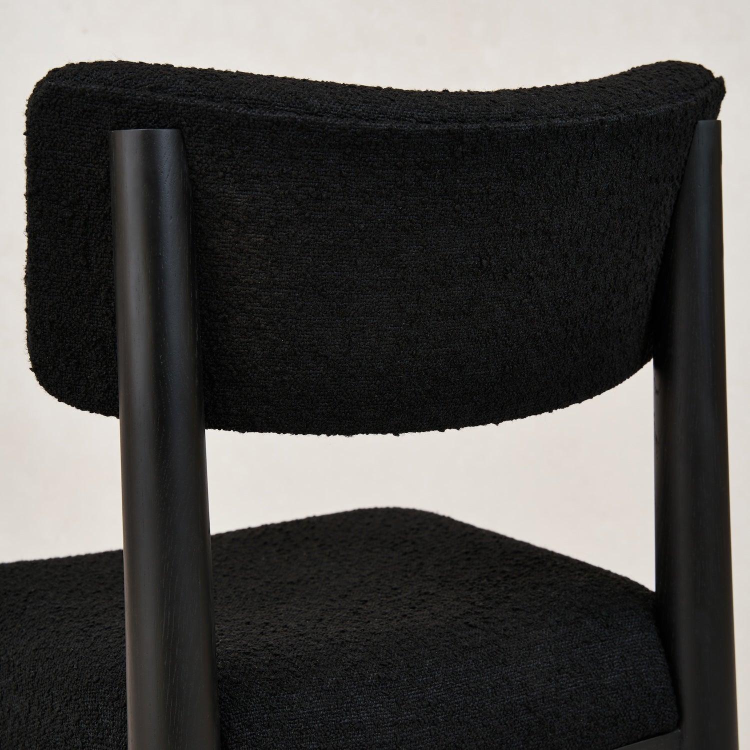 Charlie Dining Chair - Black Closeup