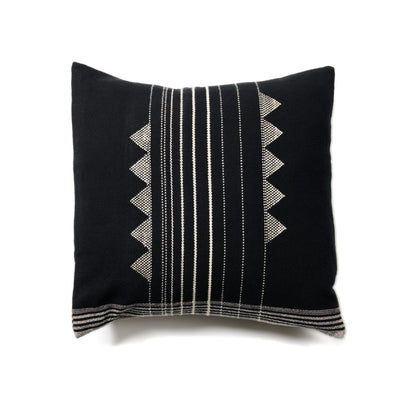Kora Black Large Handloom Artisanal Pillow