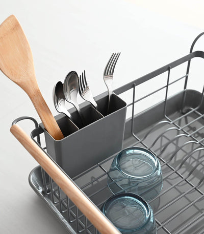 Dish Rack - Steel + Wood