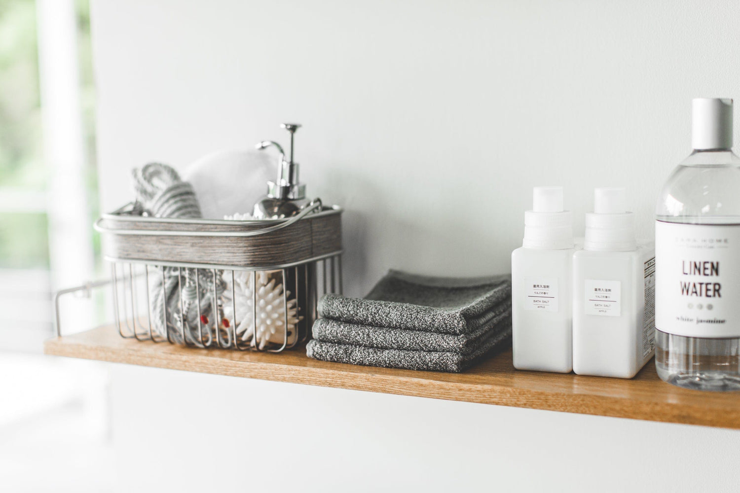 Wall-Mounted Shelf (3&quot; H)  - Wood