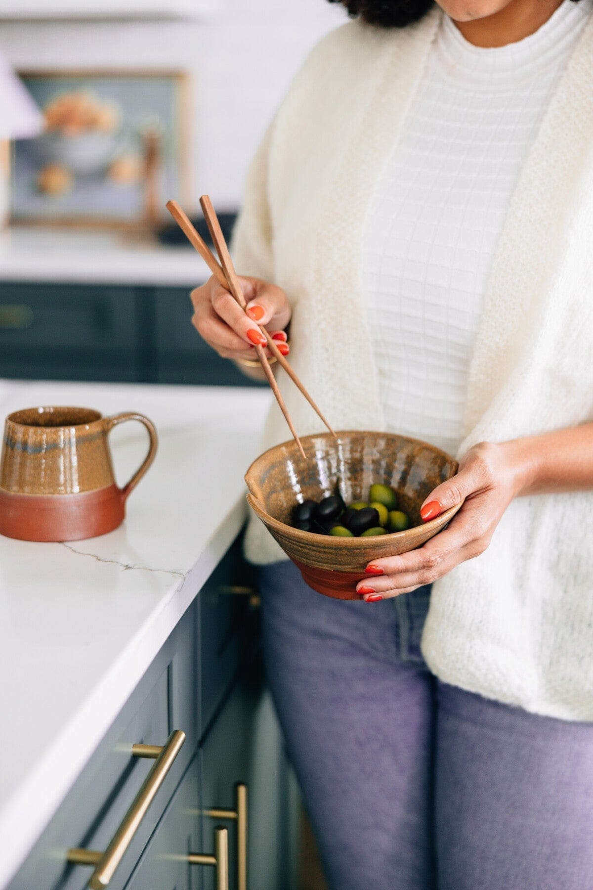 Chopsticks &amp; Terracotta Bowl Set