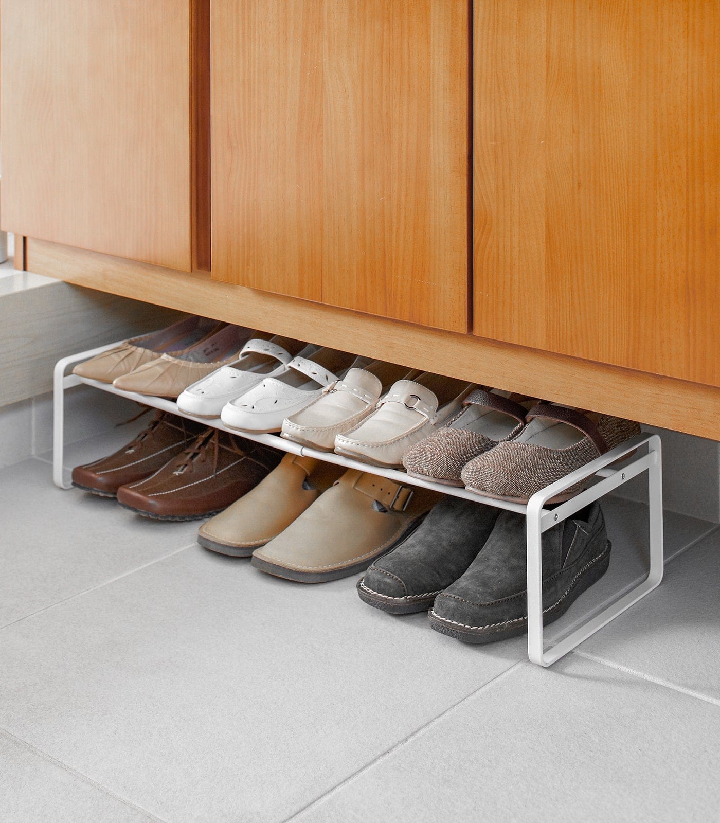 Stackable Shoe Rack (7&quot; H)  - Steel in Closet
