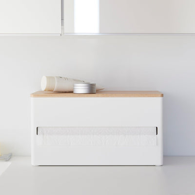 Paper Towel Dispenser - Steel + Wood