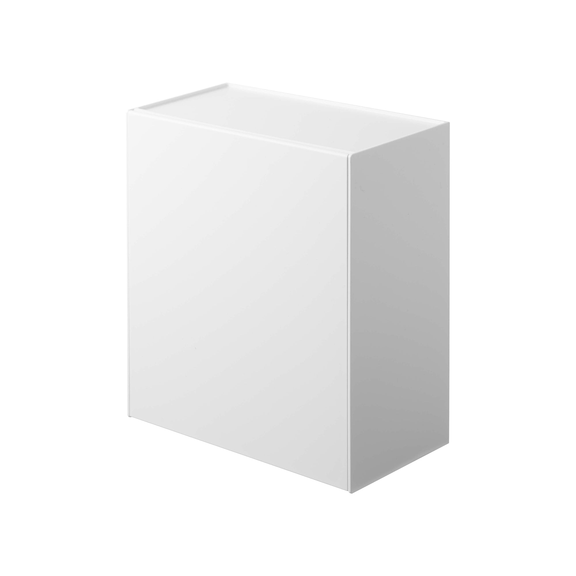 Wall-Mounted Storage or Trash Bin in White
