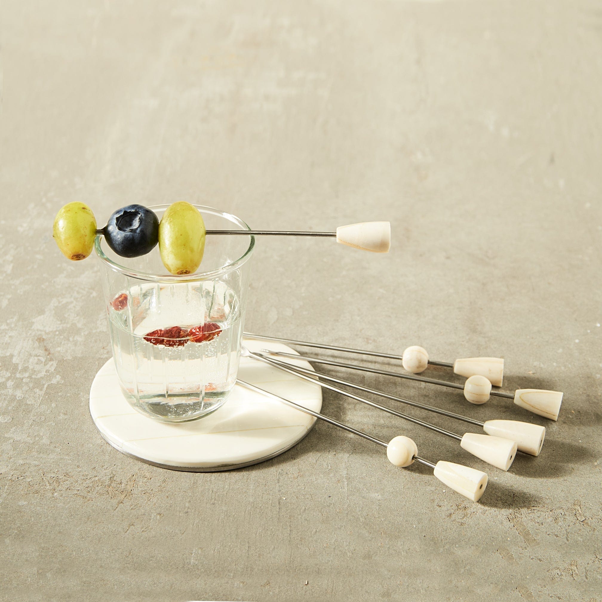 Blanco Cocktail Picks | Set of 6 with Drink