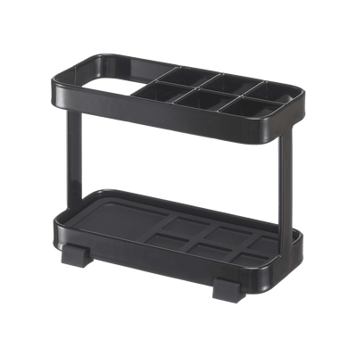 Toothbrush + Toothpaste Stand - Steel in Black