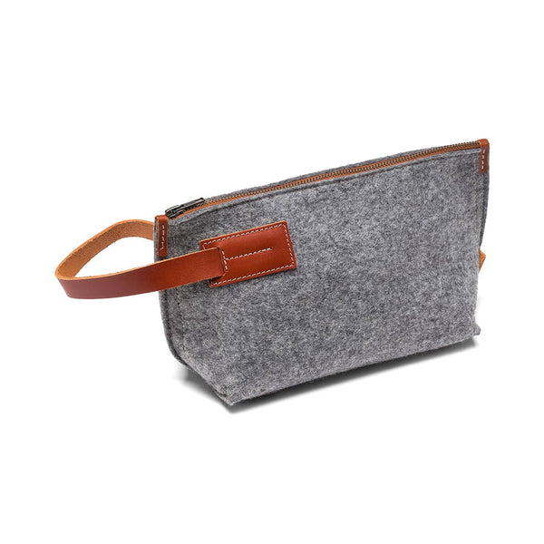 felt travel toiletry bag SEE Black, Tropicfeel Your Companion on Adventurous Journeys Embark on your travels with confidence and style using our Kyrgies Natural Wool Felt Travel Kit Felt and Leather Travel Kit