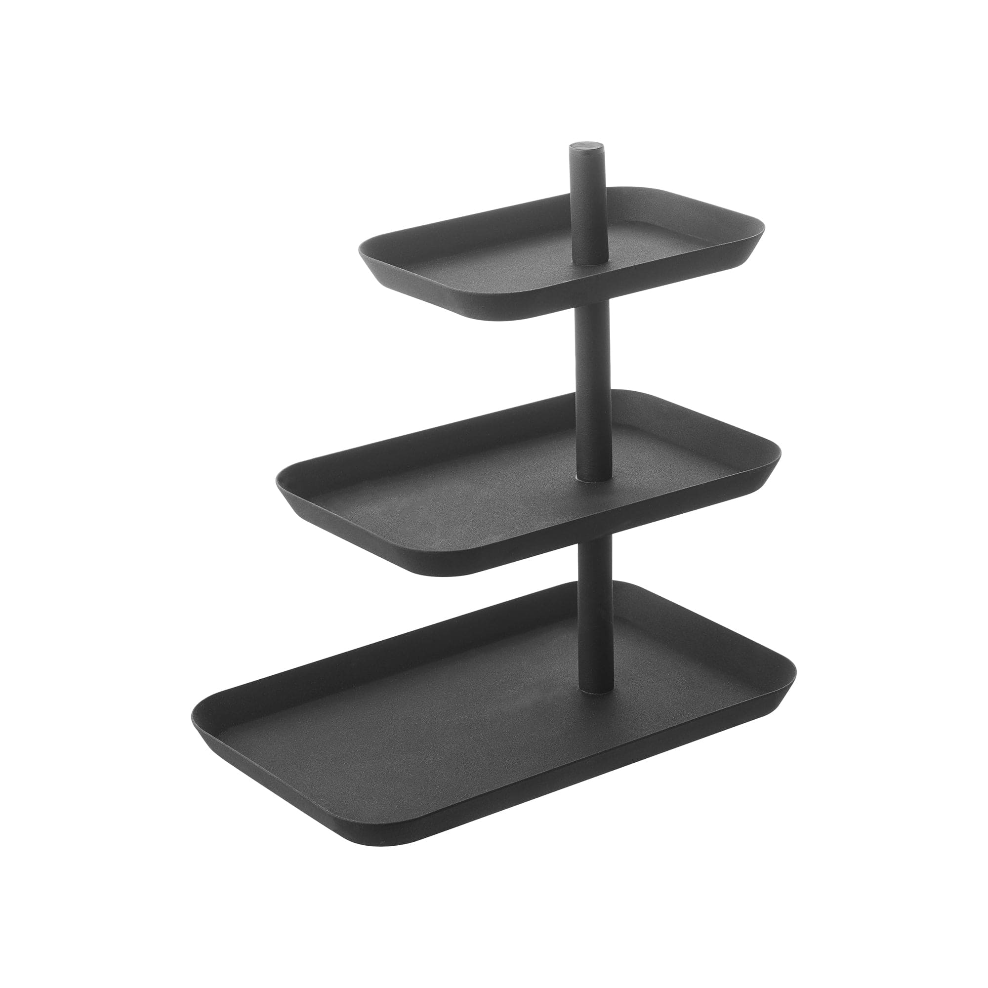 Yamazaki Home Serving Stand, Steel and Wood, Holds 6.6 lbs - L 7.87 x W 7.87 x H 9.45 inches