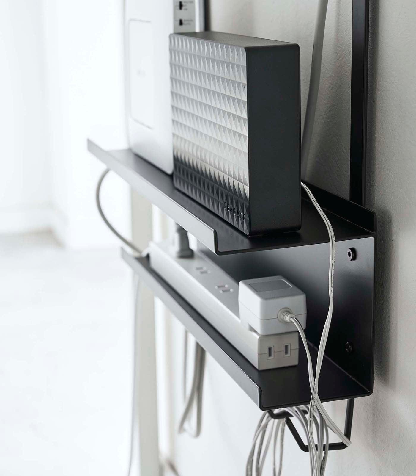 Under-Desk Cable &amp; Router Storage Rack - Steel