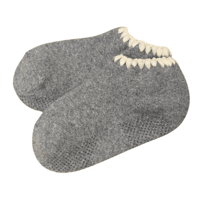 Handcrafted Wool Japanese Slipper Socks with Grips - Medium