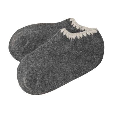 Handcrafted Wool Japanese Slipper Socks with Grips - Medium