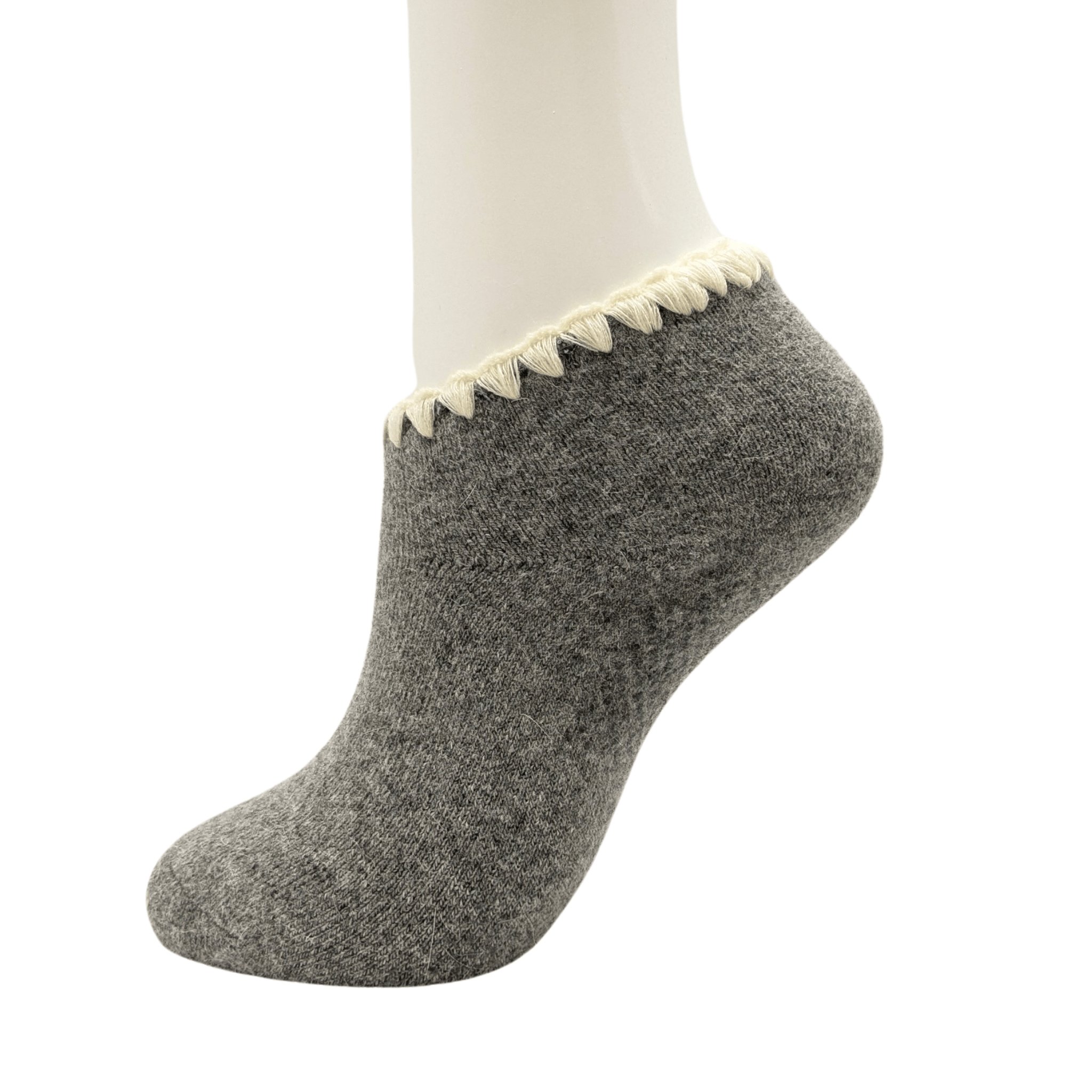 Handcrafted Wool Japanese Slipper Socks with Grips - Medium