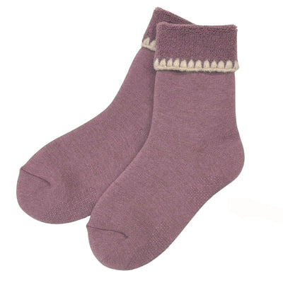 Merino Wool Slipper Crew Socks with Grip — Medium