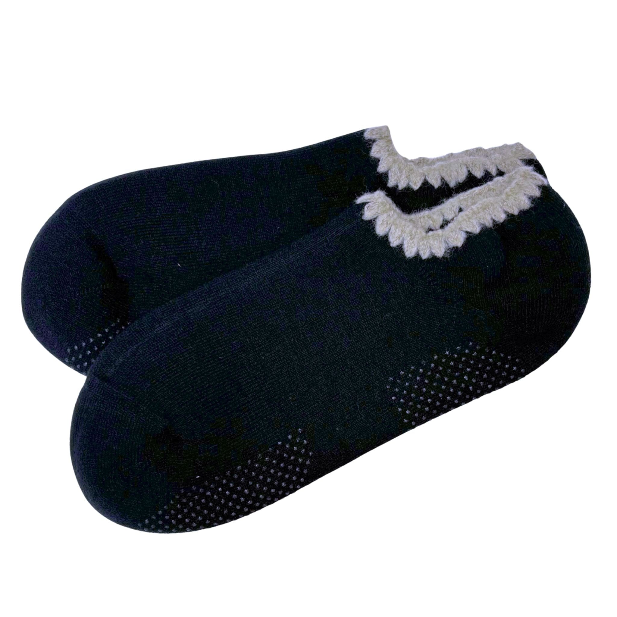 Merino Wool Slipper Socks with Grip — Handmade in Japan