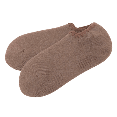 Handcrafted Wool Japanese Slipper Socks with Grips - Large