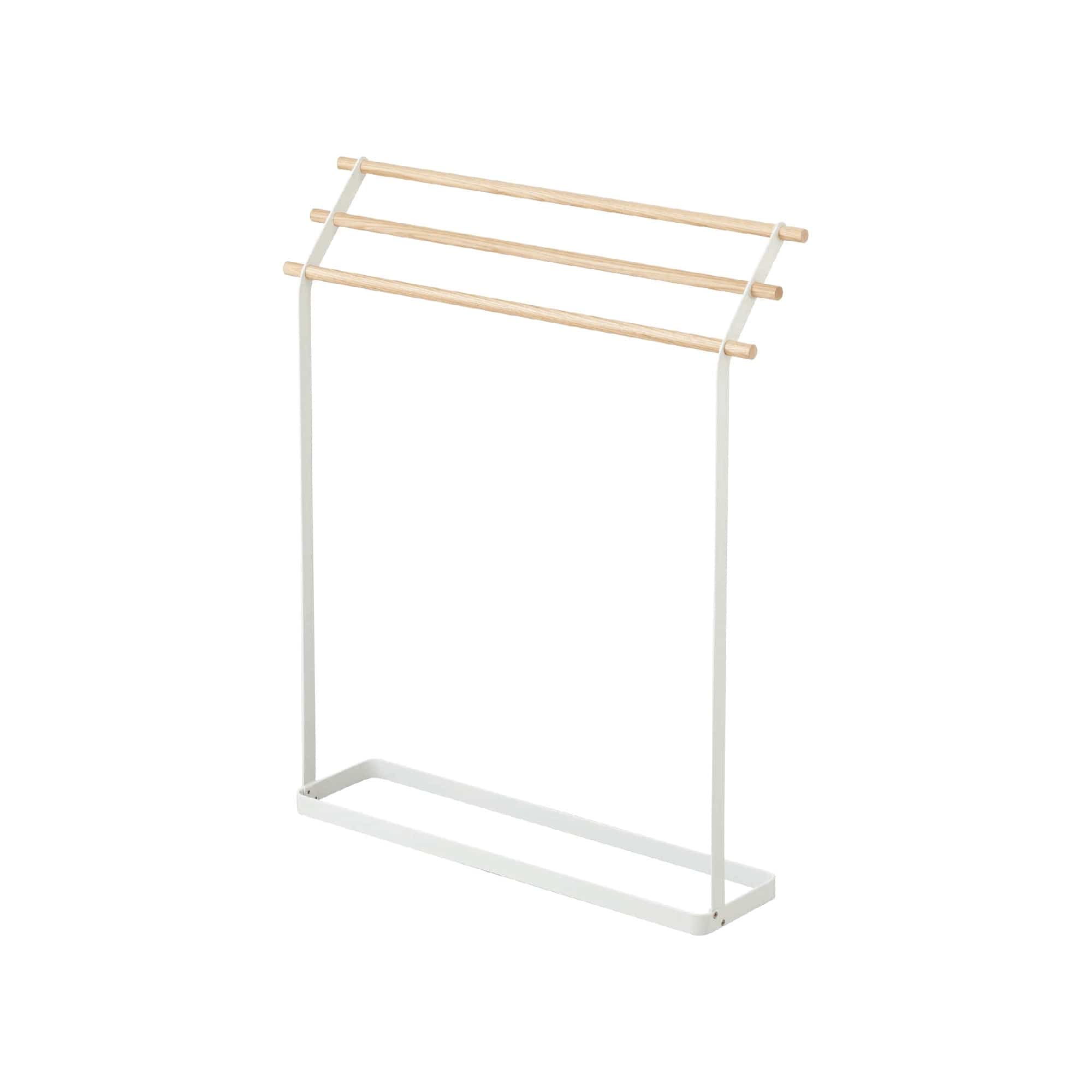 Bath Towel Rack (32" H) - Steel + Wood - Thumbnail 2