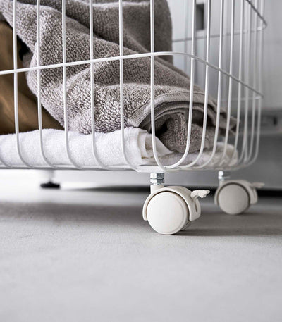 Rolling Wire Basket (14.8" H)  - Steel