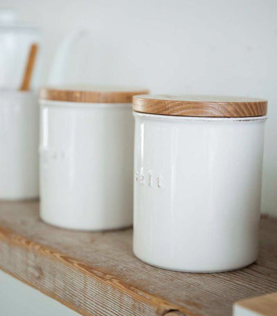 Ceramic Coffee and Sugar Canisters [Set of 2] -
