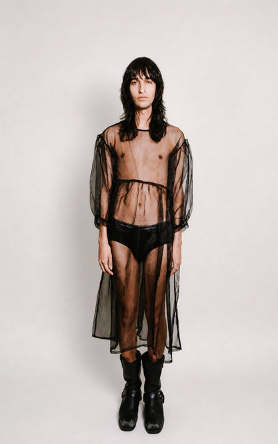 Jayme Dress in Black Organza