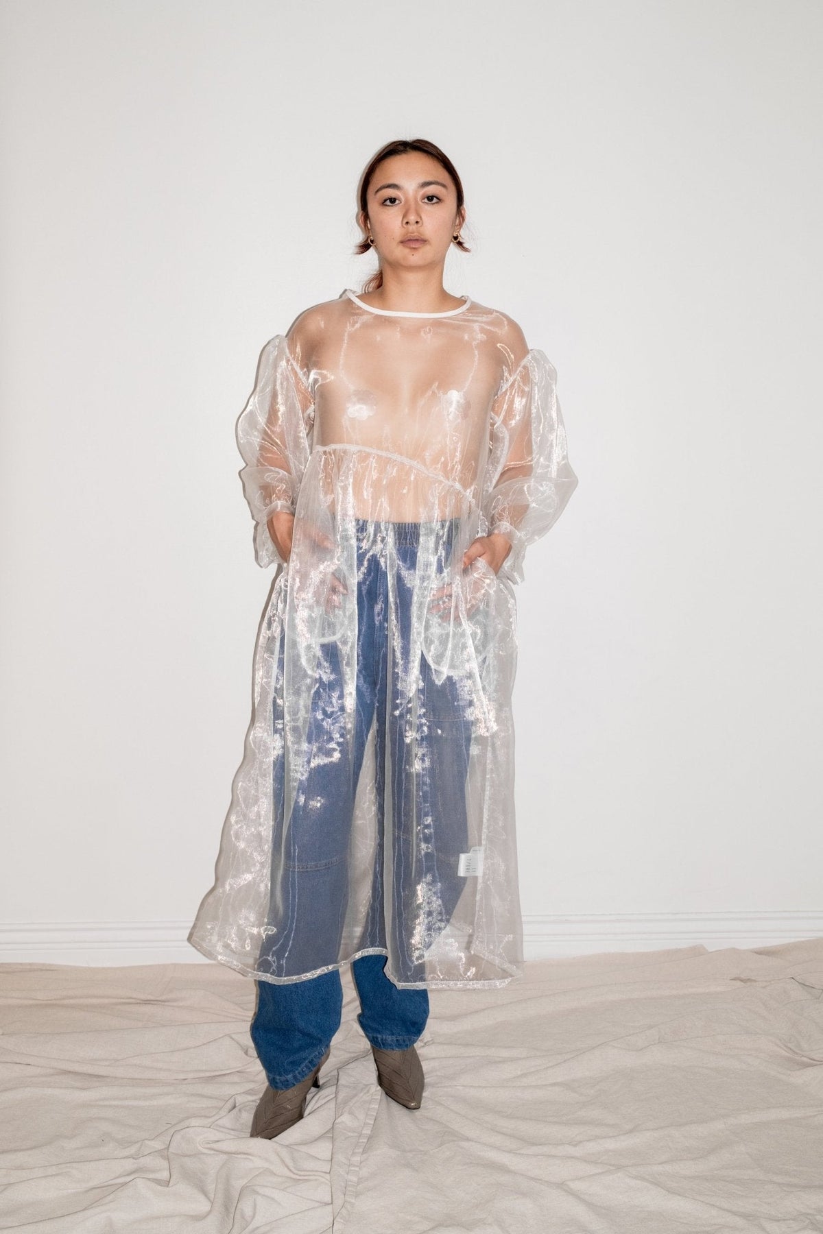 Jayme Dress in Oat Organza
