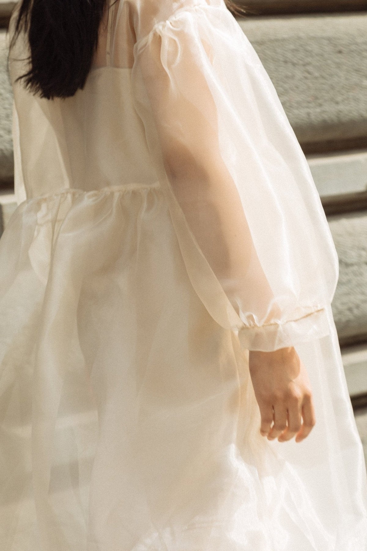 Jayme Dress in Oat Organza