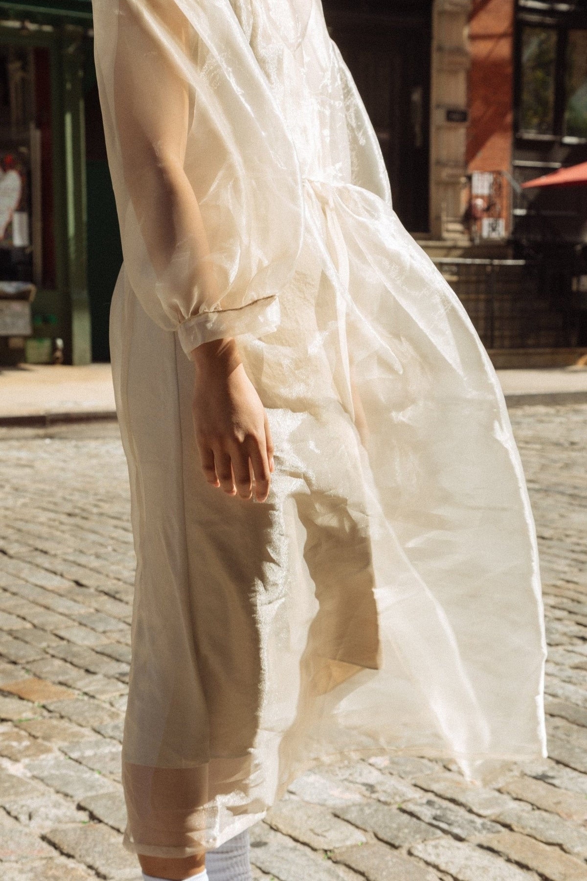Jayme Dress in Oat Organza