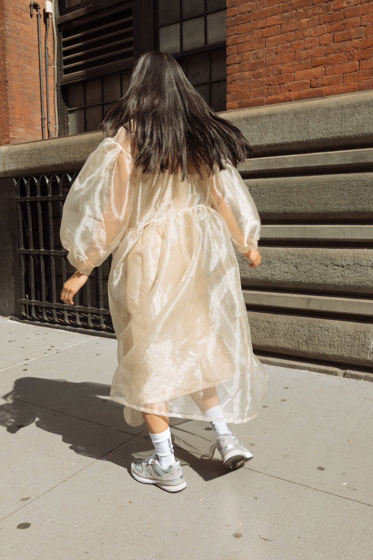 Jayme Dress in Oat Organza