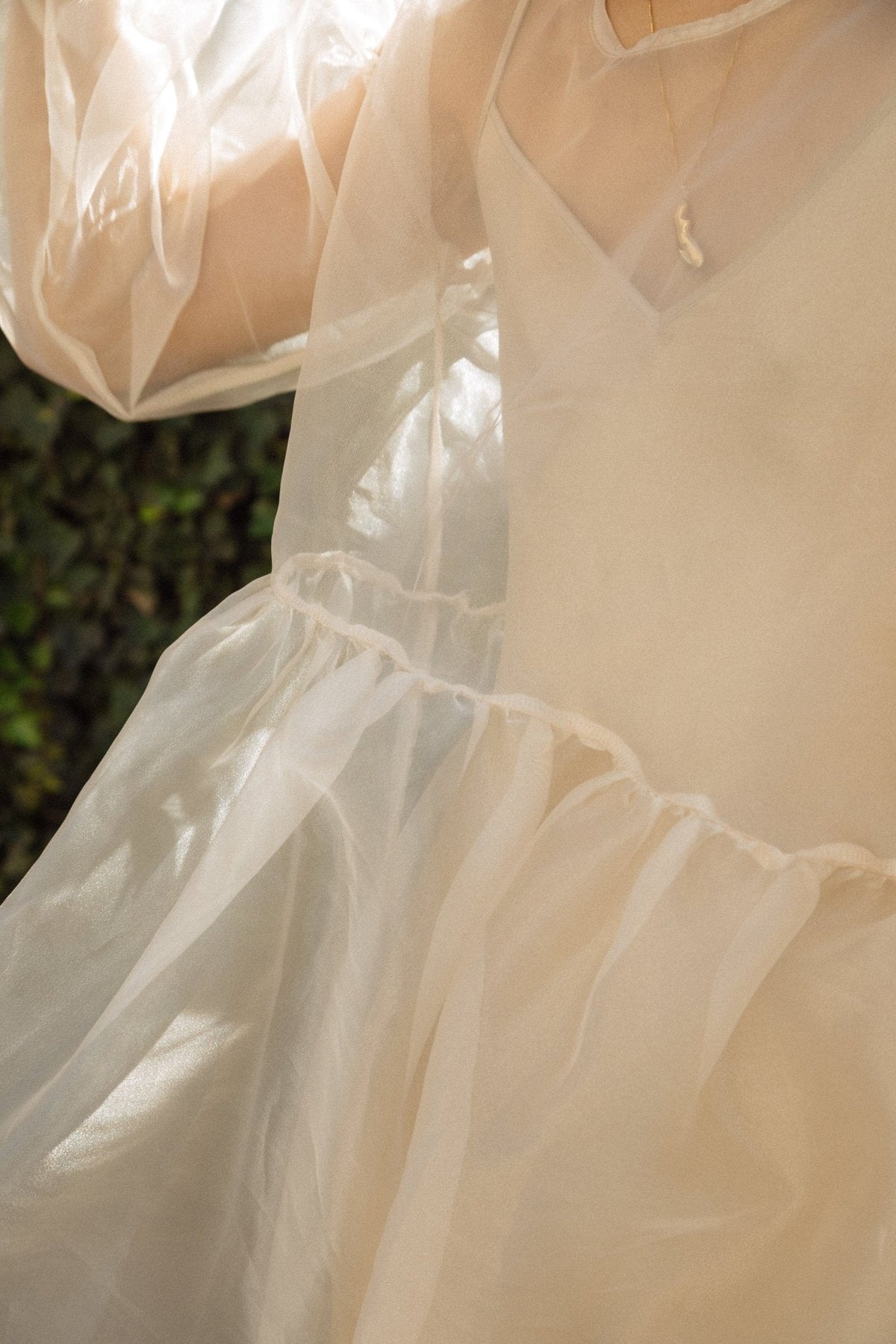 Jayme Dress in Oat Organza