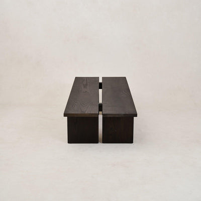 Kyoto coffee table in charcoal, low-profile minimalist silhouette