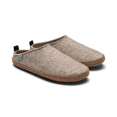 Pair of Kyrgies indoor wool slides made from all-natural felted wool