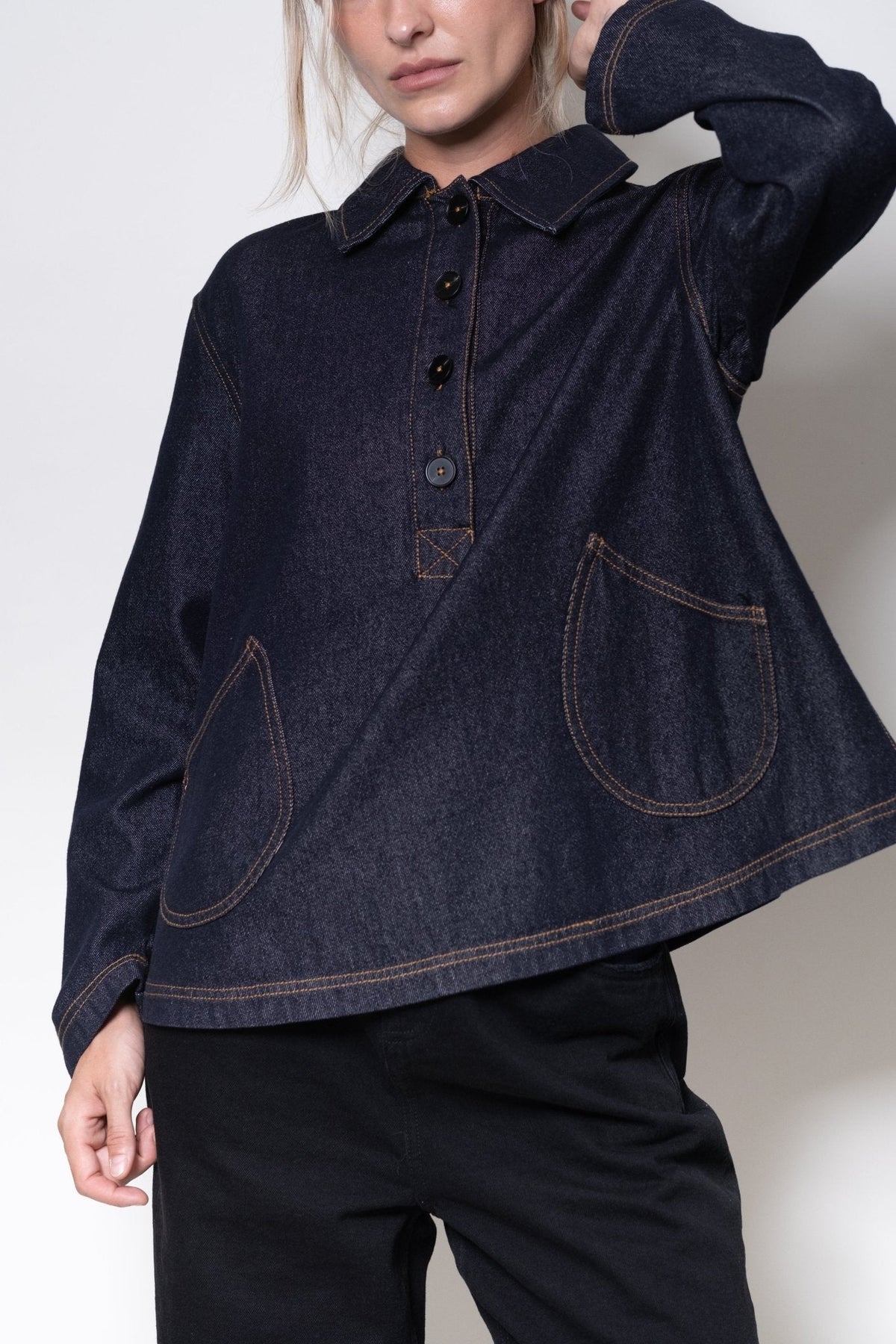 Louie Henley in Indigo