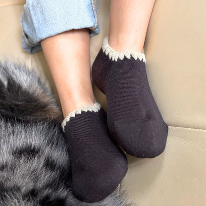 Merino Wool Slipper Socks with Grip — Handmade in Japan