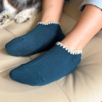 Merino Wool Slipper Socks with Grip — Handmade in Japan