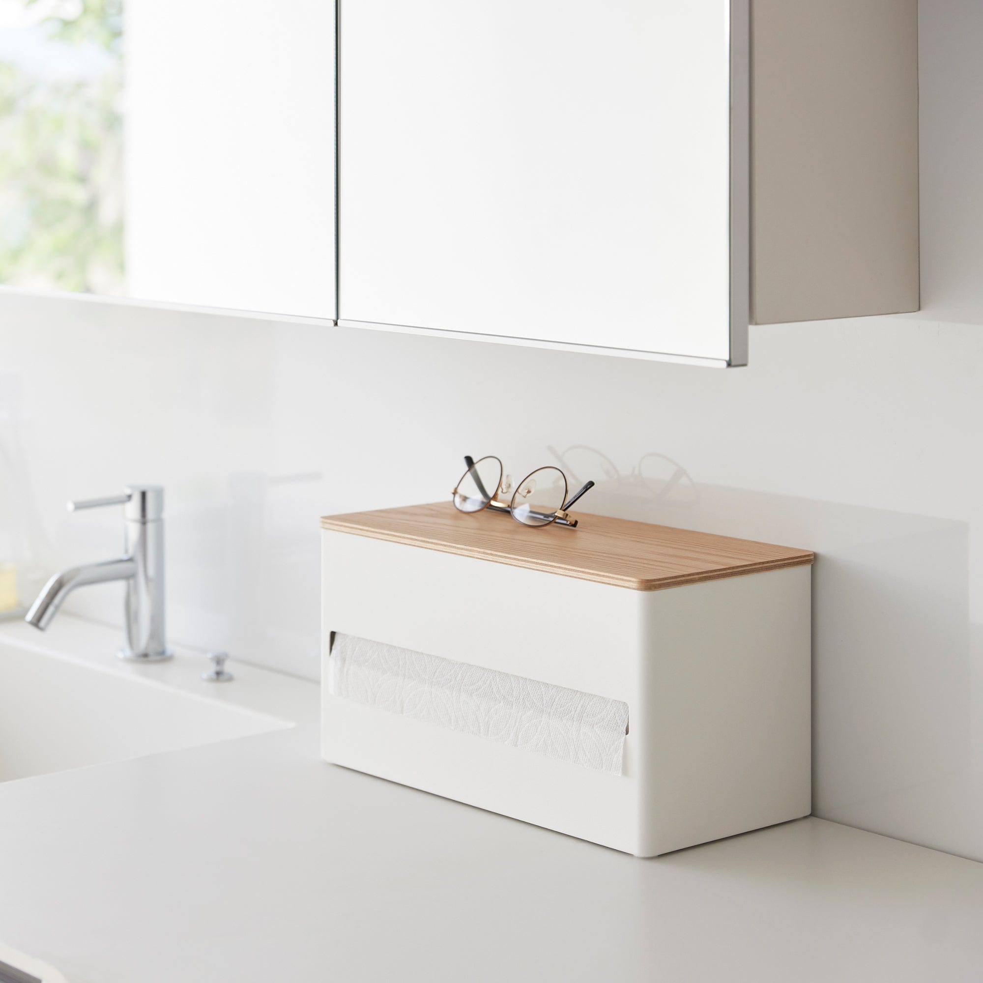 Magnetic Paper Towel Hanger - Steel + Wood - Thumbnail 2