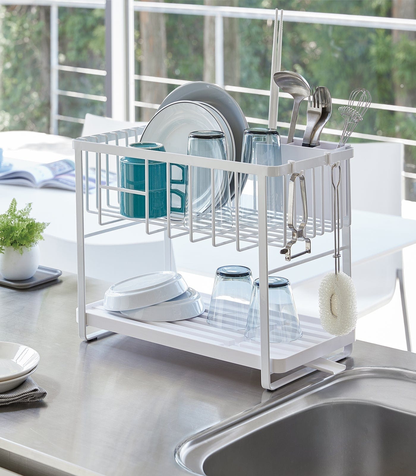 Two-Tier Wire Dish Rack - Thumbnail 3