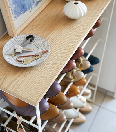 Six-Tier Shoe Rack (34" H) - Steel Closeup