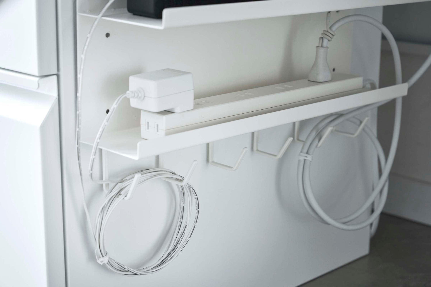 Wall-Mount Cable &amp; Router Storage Rack - Steel
