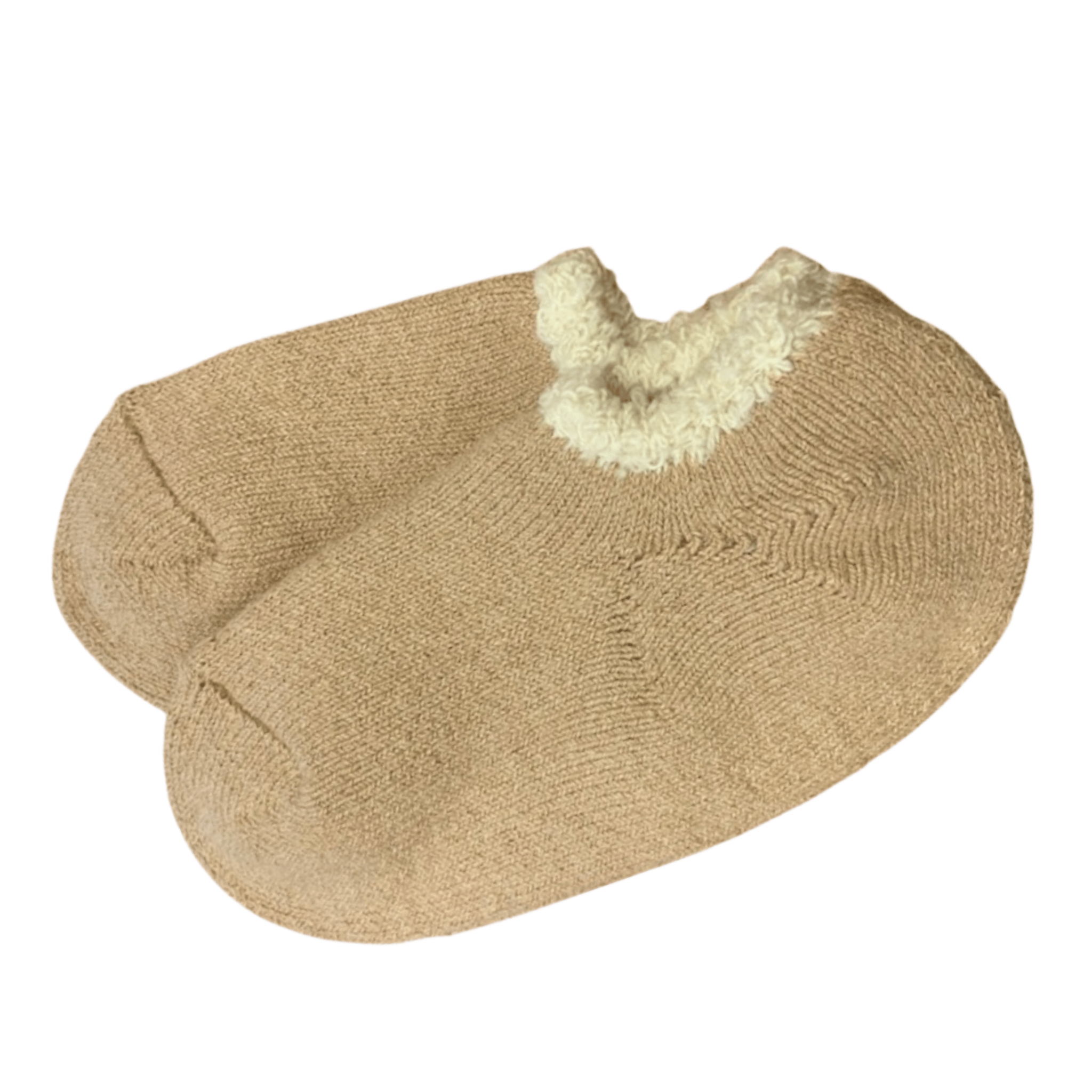 Organic Japanese Cotton Slipper Socks IN Latte