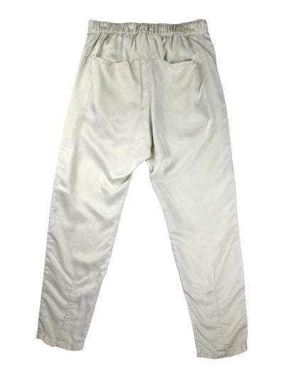 Back product view of ivory Souk pants with an elastic waistband.