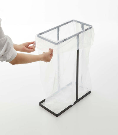 Lidded Garbage Bag Holder - Steel