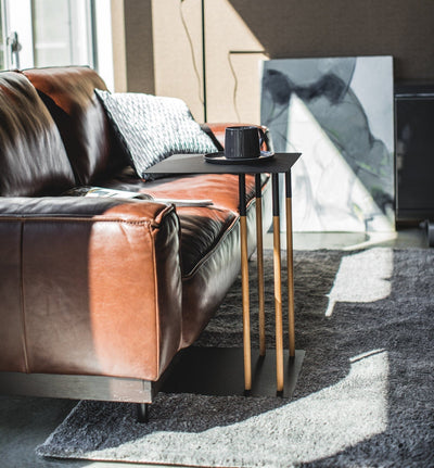 C Side Table (22" H)  - Steel & Wood